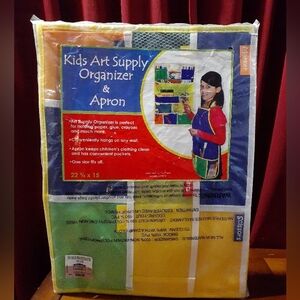 Kids Art Supply Organizer & Apron - Multicolor